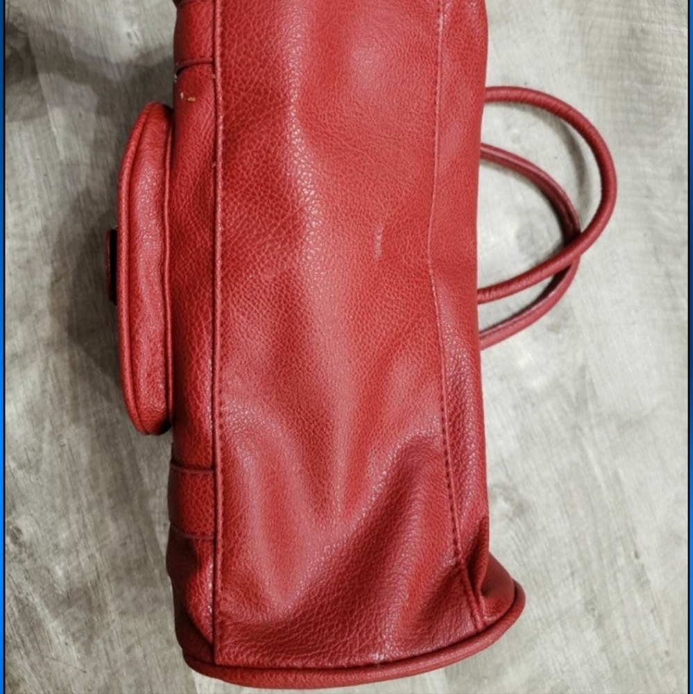 EUC Red Shoulder Purse with Pockets - Picture 6 of 14